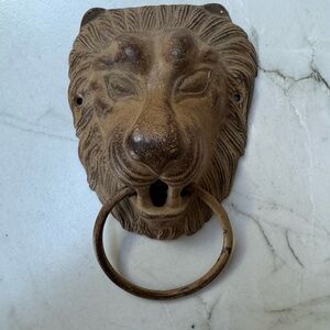 Vintage Lion Head Door Knocker